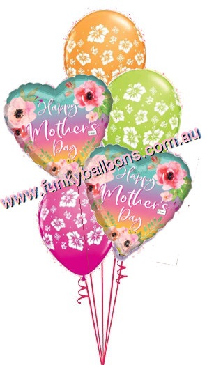 (image for) Mothers Day Hibiscus Balloon Bouquet